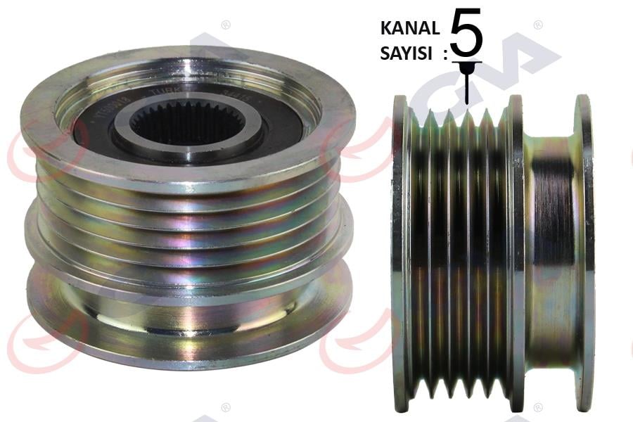 GVAAlternatör Kasnağı Rulmanlı Polo 1.7 Sdı-1.9D-Sdı 94-01 -Seat Arosa 1.7 Sdı 97-04GVA 2875161