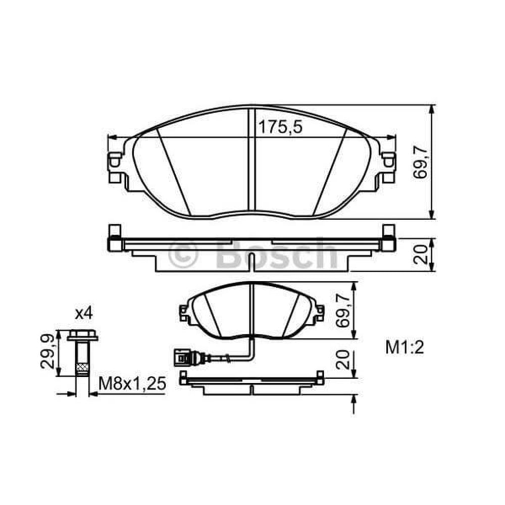 Arteon Ön Fren Balata Takımı  Bosch Marka
