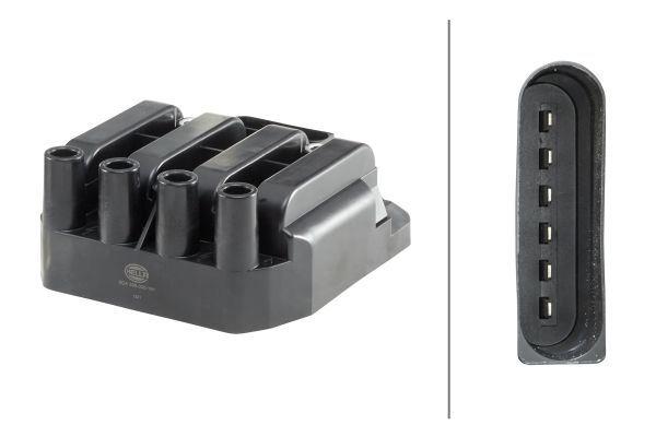 HELLAAteşleme Bobini. 12V. 6-Kutuplu. Vw Bora-Golf Iv-Skoda Octavia IHELLA 5DA358000181