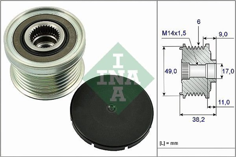 Bmw F20 Kasa 120i Alternatör Şarj Dinamo Kasnağı Ina Marka 12317605060