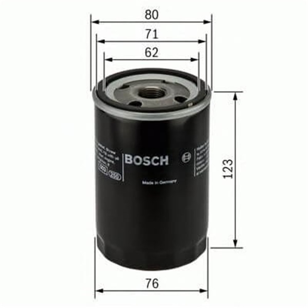 Bora 1.6 (AKL-BFQ) Yağ Filtresi Bosch 