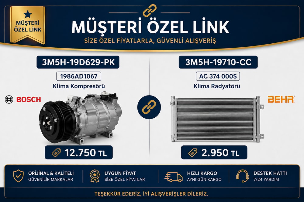BOSCH - BEHRBOSCH 1986AD1067 KLİMA KOMPRESÖRÜ + BEHR AC 374 000S KLİMA RADYATÖRÜ1986AD1067 - AC 374 000S