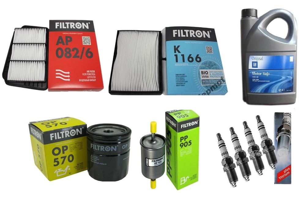 Chevrolet Lacetti 1.4 1.6 Valf Periyodik  Bakım Seti Motor yağlı Bujili  FILTRON Marka