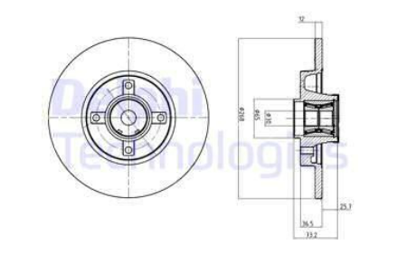 DELPİDELPHI ARKA FREN DİSK TAKIMDELPHI BG9053RSC