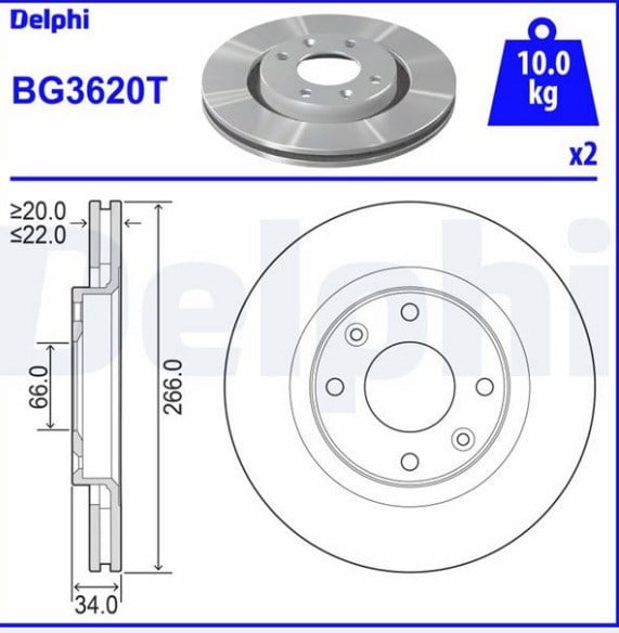 DELPİDELPHI MARKA ÖN DİSK TAKIMI4246 W1