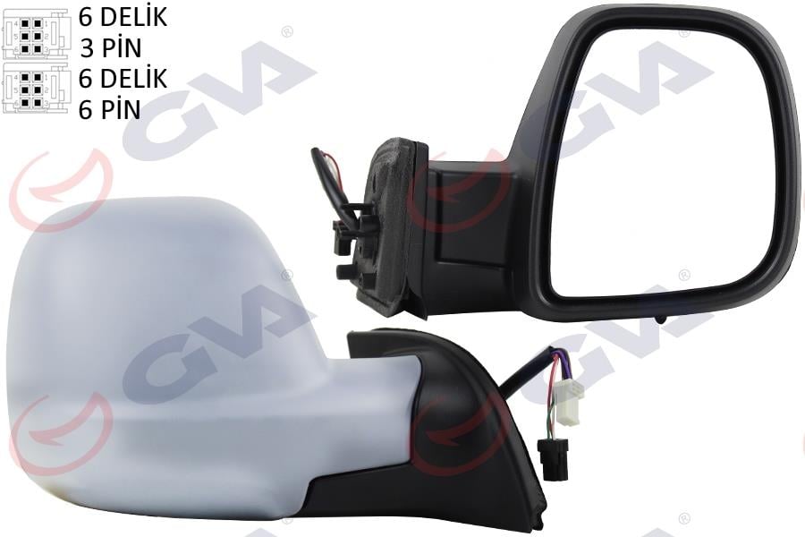 GVADış Dikiz Aynası Elektrikli Katlanır Sağ Partner-Berlıngo 13- Astarlı Konveks Cam Sensörlü Vm-8118EbpsrGVA 1045114