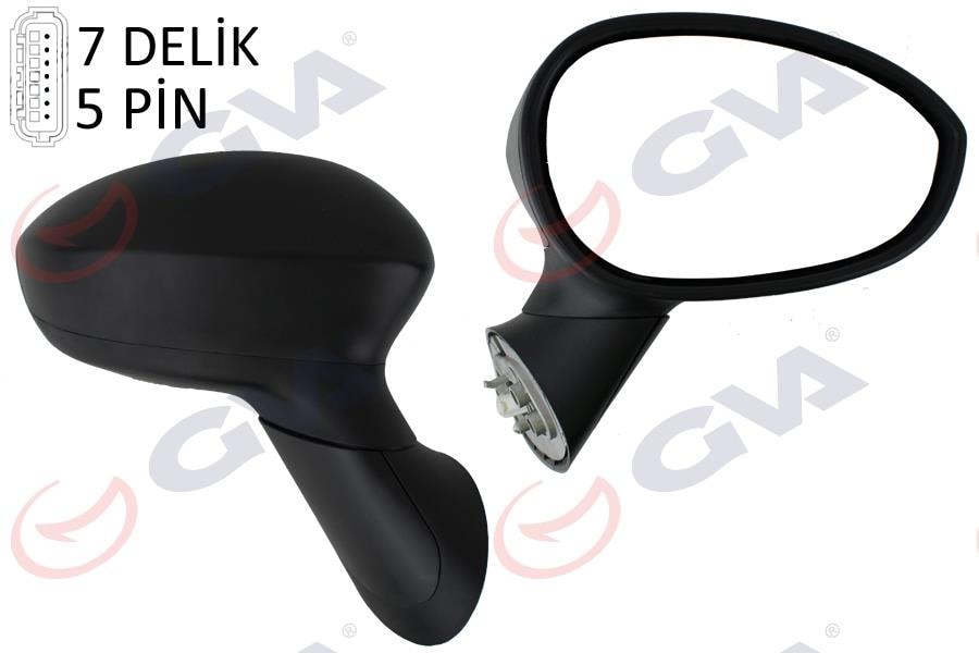 GVADış Dikiz Aynası Sağ 500 07 Elektrikli Isıtmalı Konveks 5 Fiş Vm-6158ErGVA 1029560
