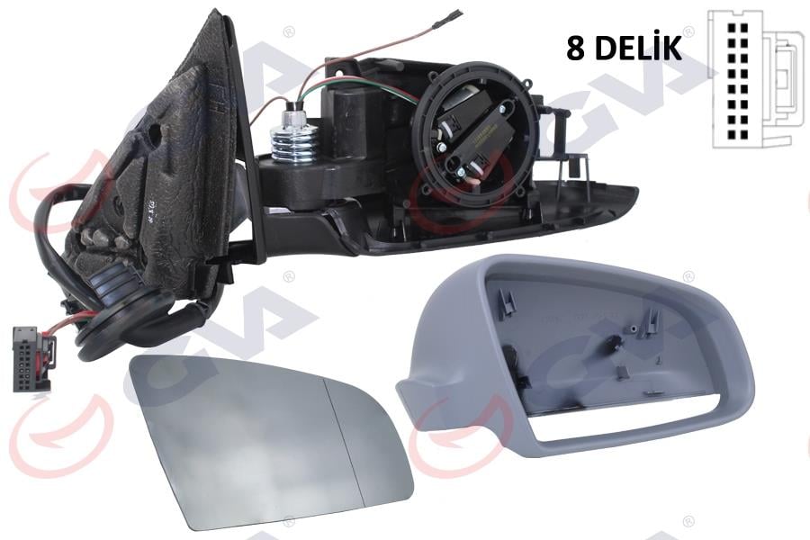 GVADış Dikiz Aynası Sağ A3 03 Elektrikli Isıtmalı 3 Kapılı Astarlı Konveks 5 Fiş Vm-011EhrGVA 1075954