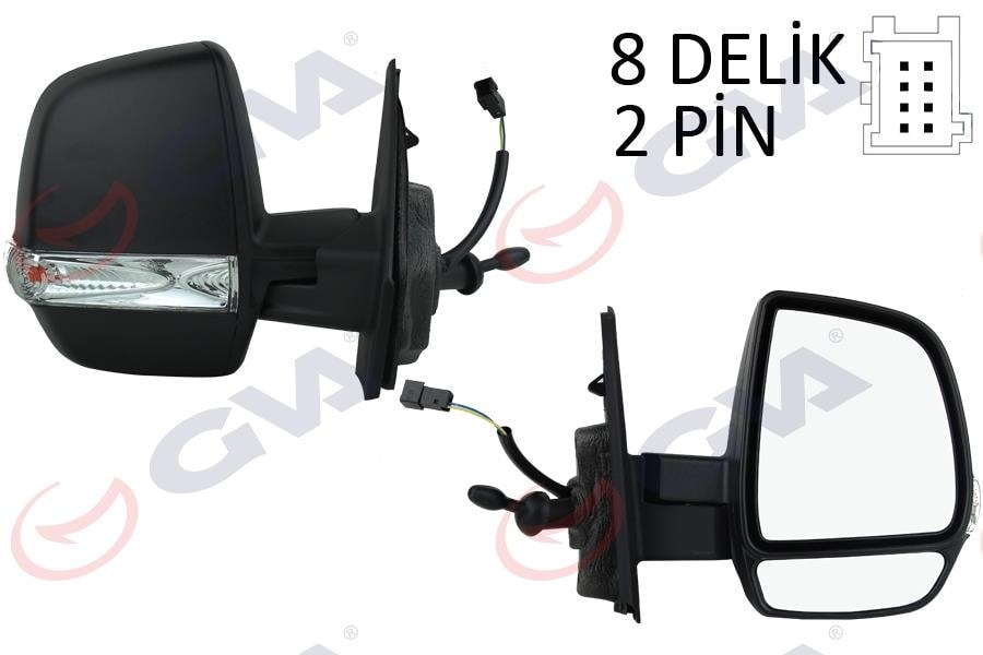 GVADış Dikiz Aynası Sağ Doblo 11 Opel Combo 12 18 Mekanik Sinyalli Çift Cam Konveks Vm-669RGVA 1029159