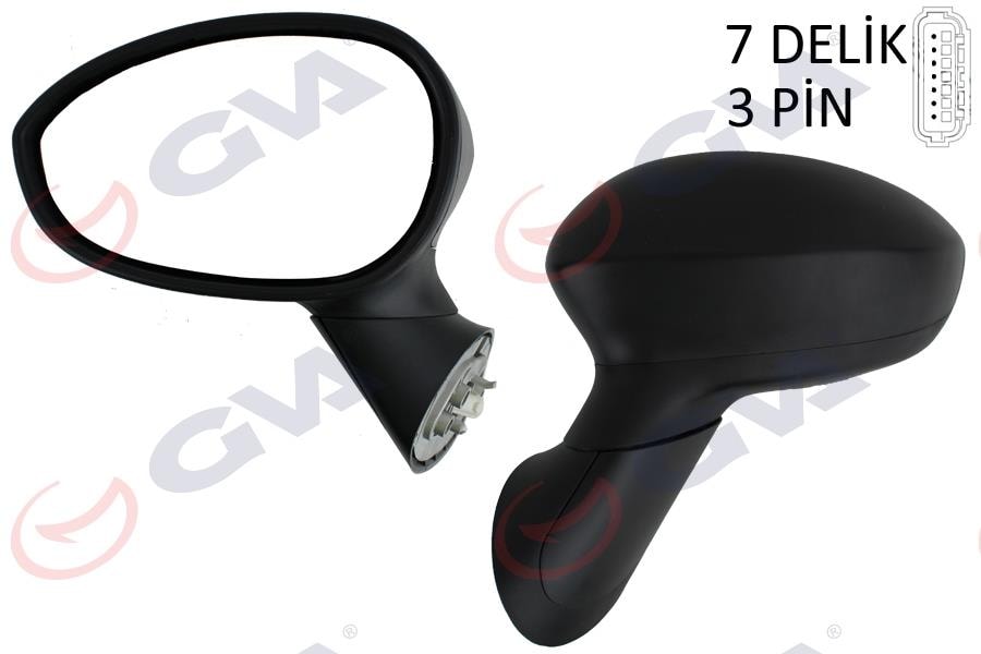 GVADış Dikiz Aynası Sol 500 07 Elektrikli Isıtmalı Konveks 3 Fiş Vm-6158ElGVA 1029561