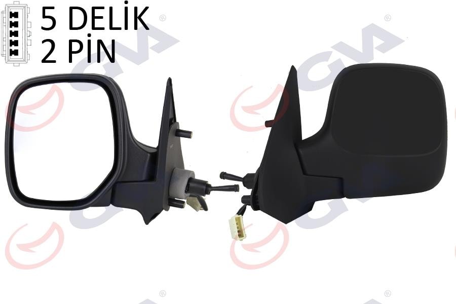 GVADış Dikiz Aynası Sol Berlıngo-Partner 97 Mekanik Isıtmalı Konveks 2 Fiş Vm-118NlGVA 1045103