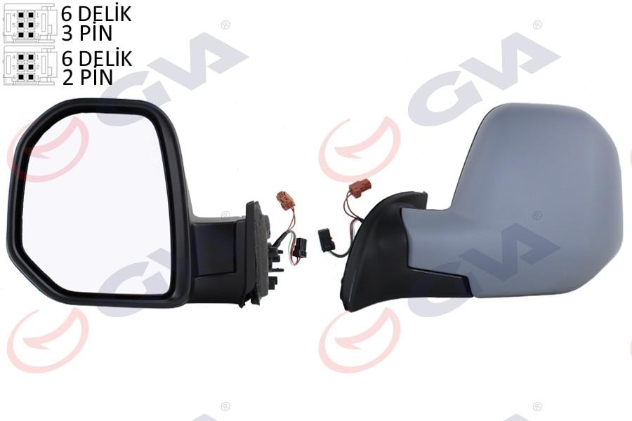 GVADış Dikiz Aynası Sol Berlıngo-Partner 08 Elektrikli Isıtmalı Astarlı Konveks Vm-6118EhplGVA 1045161
