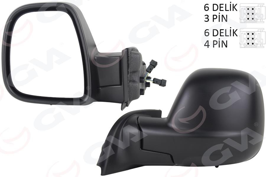 GVADış Dikiz Aynası Sol Partner-Berlıngo 12-18 Elektrikli Desenli Rezistanslı Otomatik Açma KapamaGVA 1045175