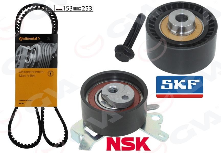 GVAEksantrik Gergi Kiti 153X254 P206-307-406-407-807-C4-C5-C8-Jumpy-Xsara 1.8 16V-2.0 16V K015528xsGVA 59T4320