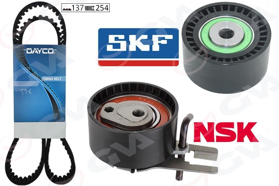 GVAEksantrik Gergi Kiti P206-P207-P307-P308-P407-P3008-Expert-Partner-Berlıngo-Jumpy-C2-C3-C4-C5- Xsara-Focus Iı-Fıesta V-Vı Volvo S40-C30-V50-Fıat Scudo Euro4 1.6 Hdı-TdciGVA 59T4315