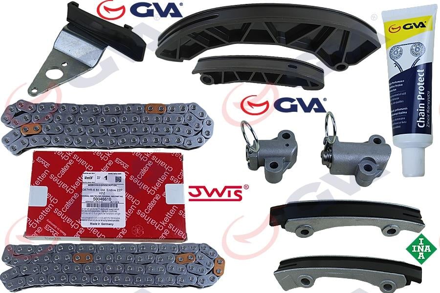 GVAEksantrik Zincir Kiti Hyundaı Accent Era Blue Matrıx Getz 1.5L 1.6L D4fa D4fb 06-18 / İ20 1.4L D4fc 10- / İ30 1.6L D4fb 07- / Kıa Rıo D4fa 05-11 / Ceed Cerato Soul D4fb 07- 9 ParçaGVA 59C9131