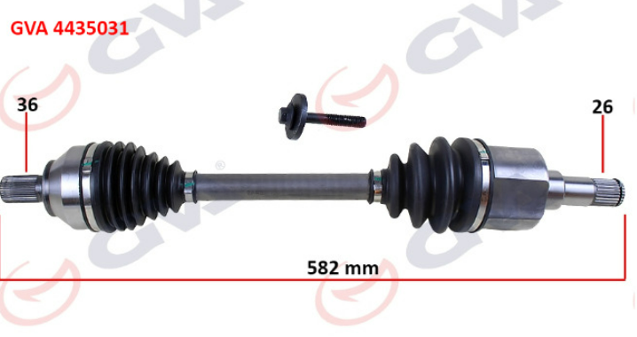 GVAFord Focus Ön Aks Komple Sol Gva Marka 44350314435031