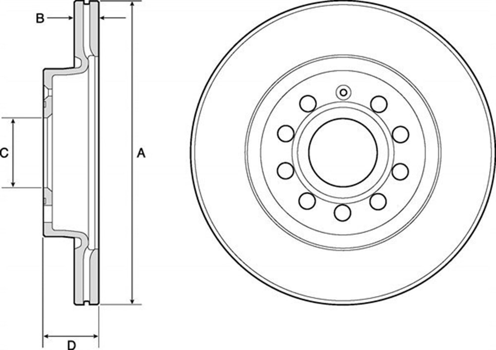 Golf 5 Ön Fren Diski 280*22*49,5