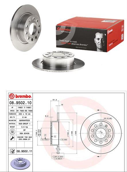BREMBOGolf 6 1.6TDI Arka Disk Takımı Brembo1K0615601AB