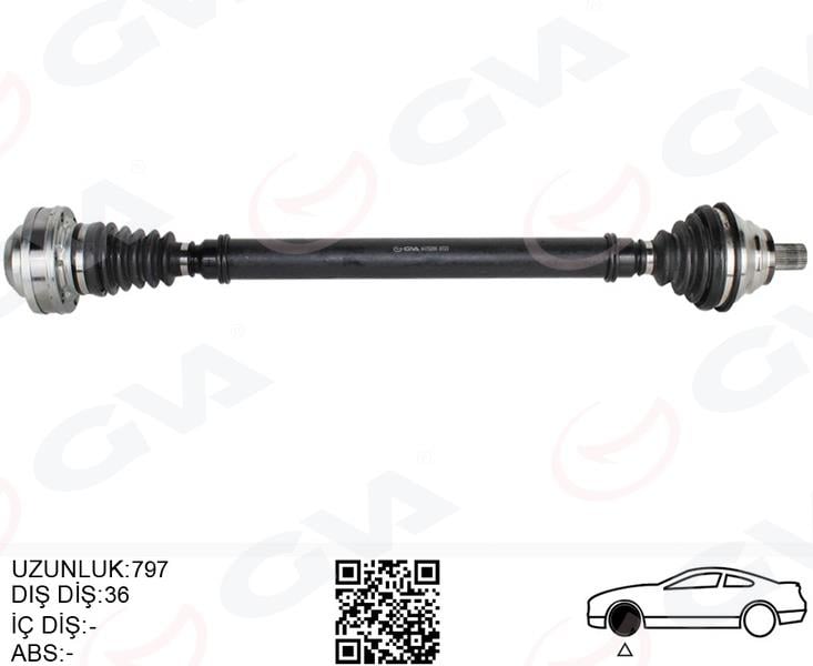 GVAKomple Aks Ön Sağ Golf5-Golf6-Passat-Jetta 2.0 Tdi 04-13 Bkp-Bkd-Cffb 2.0 TdiGVA 4475286