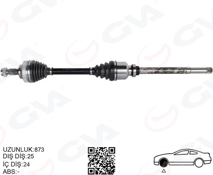 GVAKomple Aks Ön Sağ Psa Partner Orta Kasa 1.6 Hdı Abslı 03-08GVA 4445124