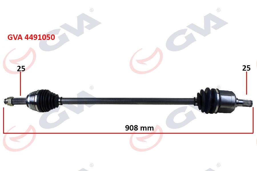GVAKomple Aks Sağ Accent Admıre 1.3-1.5D 03-06 Abs Li 29Diş 908MmGVA 4491050
