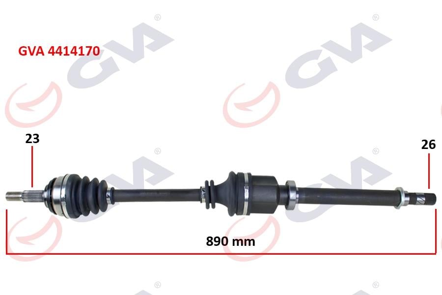 GVAKomple Aks Sağ Clıo Iıı Hb 1.2 16V 05-12 890MmGVA 4414170