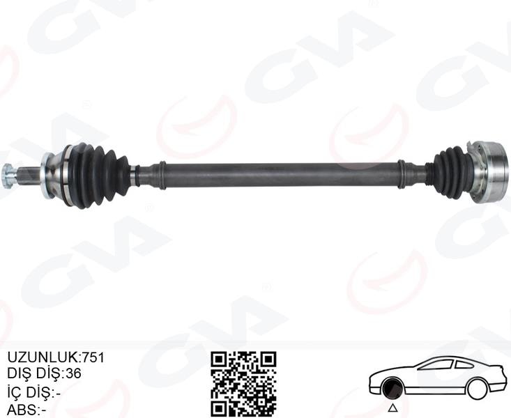 GVAKomple Aks Sağ Düz Vites Benzinli Polo-Cordoba-Ibıza-Fabıa 01-10GVA 4475094