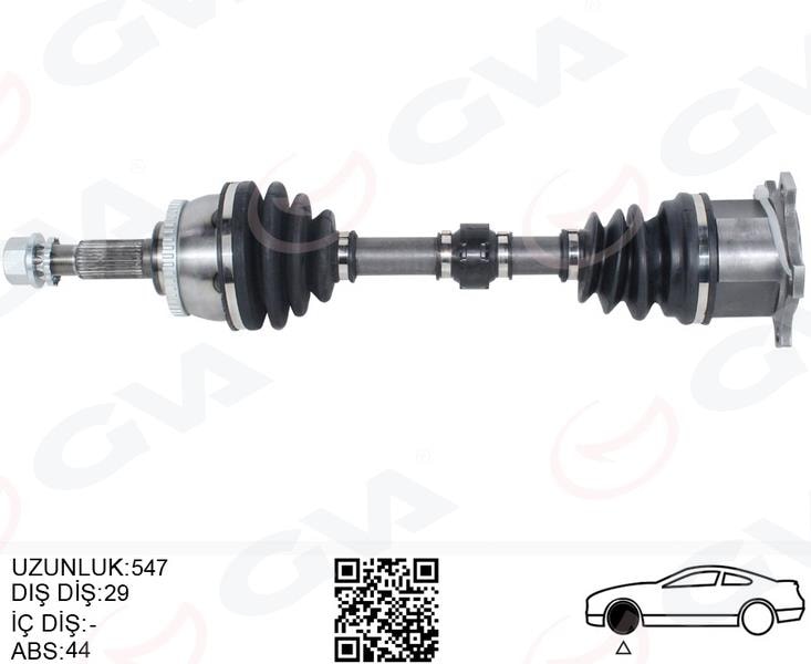 GVAKomple Aks Sağ Nıssan X-Traıl 2.0L Qr20 T30 01-06 / 2.5L Qr25de T30 01-06 Otomatik VitesGVA 4499904