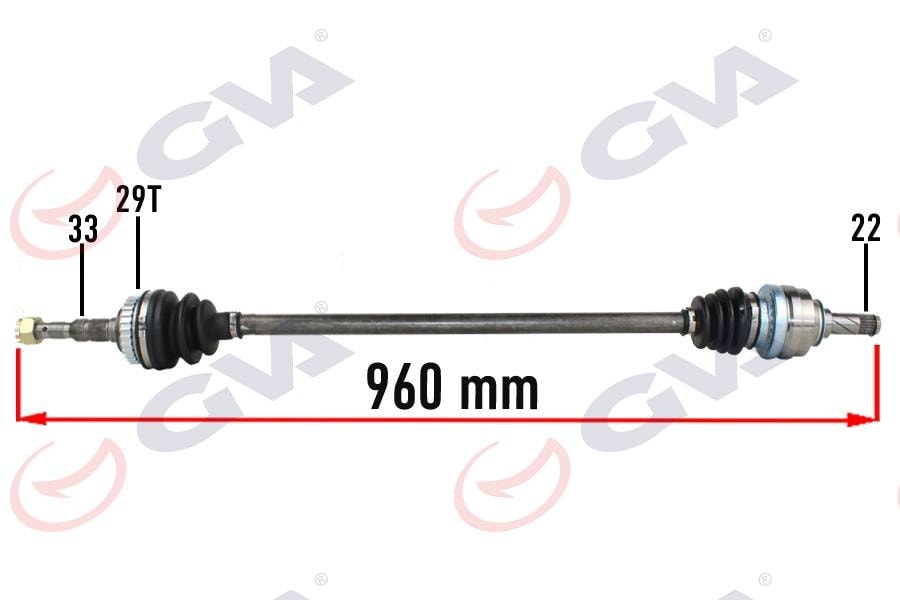GVAKomple Aks Sağ Opel Vectra B 1.6 99-02 Makyajlı Kasa Abs Li 29Diş 960MmGVA 4490115