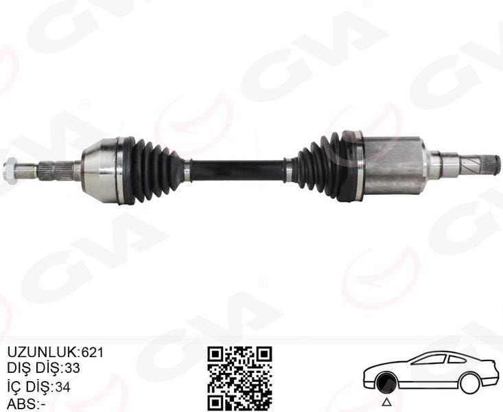 GVAKomple Aks Sol Chevrolet Cruze 1.6 10-17 621MmGVA 4499131