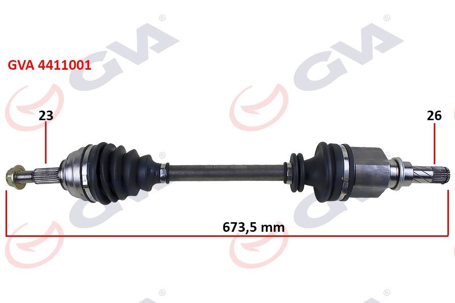 GVAKomple Aks Sol Megane Iı 1.4/1.6 16V-1.5 Dci 02-08 673MmGVA 4411001