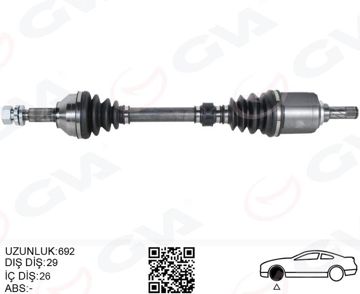 GVAKomple Aks Sol Nıssan Qashqaı 1.5L K9k J10 06-13 Manuel VitesGVA 4499909