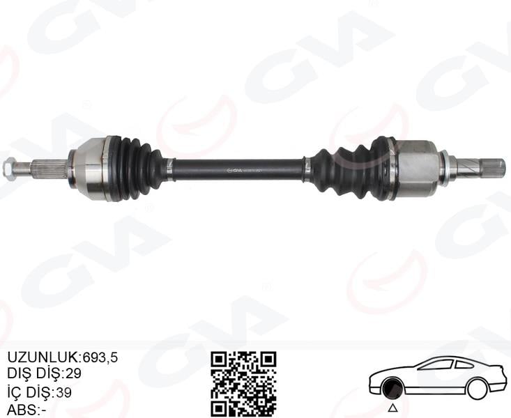 GVAKomple Aks Sol Renault Trafic Iıı 1.6 Dci 14- 693MmGVA 4419014