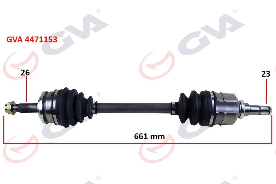 GVAKomple Aks Sol Toyota Aurıs. Corolla 1.33L 1Nr-Fe Nre150 6 Vites 10- 1.6L 1Zr-Fe Zre151 Benzinli 07-11 26X23 Komple Boy 661MmGVA 4471153