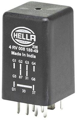 HELLAKontrol Ünitesi Isıtma Bujisi 9 Kutuplu 12V VwHELLA 4RV008188491