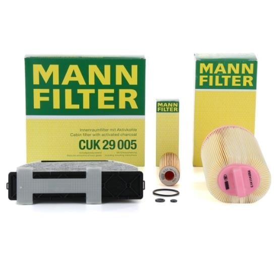 MANNMercedes W204 Kasa C180 Kompressor Periyodik Bakım Filtre Seti Mann Marka A2711800109-A2128300318-A2710940204A2711800109-A2128300318-A2710940204