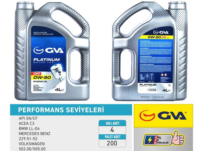 GVAMotor Yağı 0W30 4 Lt Dpf Tam Sentetik Apı Sn/ Cf PartiküllüGVA 9920053