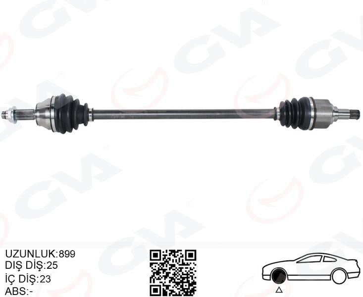 GVAÖn Aks Komple Sağ Ford Escort V- Vı 1.4 - 1.8 16V- 1.8D 90 01GVA 4435000