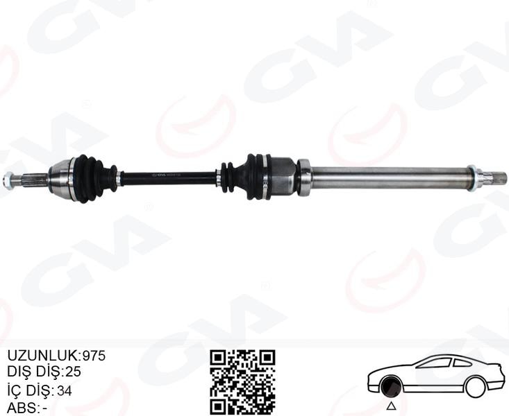 GVAÖn Aks Komple Sağ Ford Fıesta 13 1.6 Benzınlı 1.0 Ecoboost B-Max 1.6TıGVA 4437019