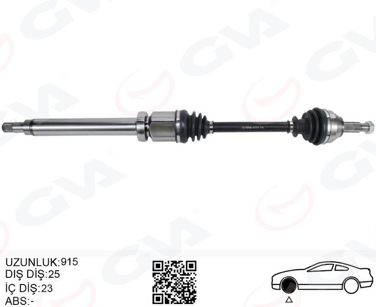 GVAÖn Aks Komple Sağ Ford Fıesta -Fusıon 02 08 1.6TdcıGVA 4437016