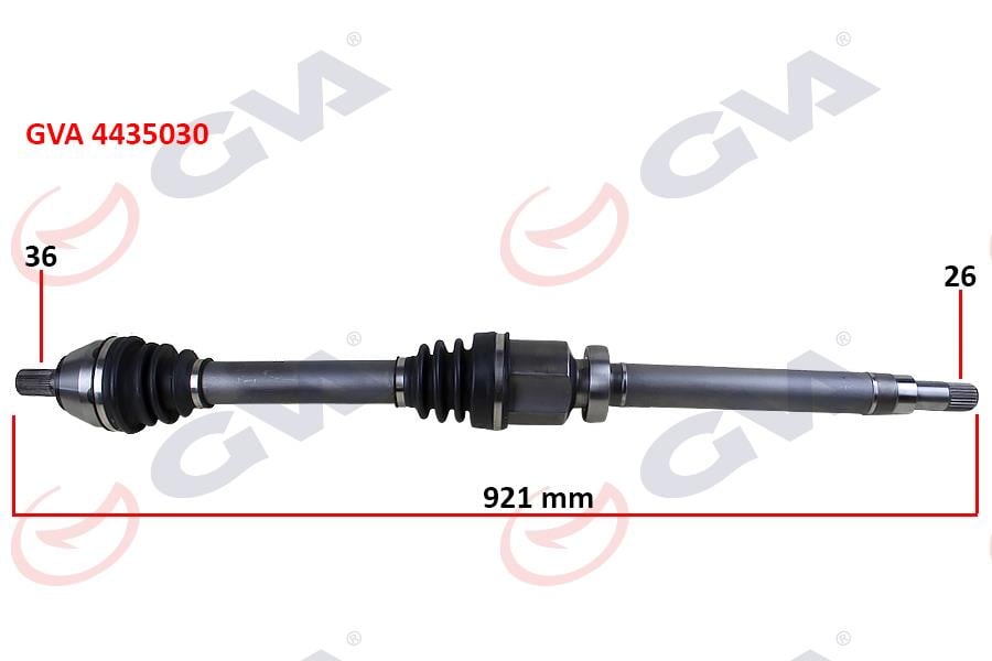 GVAÖn Aks Komple Sağ Ford Focus Iı 1.6Tdci 04-11 -Cmax 1.6Tdci 07-11 -Volvo S40 Iı 04 12 S40 Iı 544 05 12 V50 545 05 12 1.6D-1.8-2.0D 26X36x921mmGVA 4435030