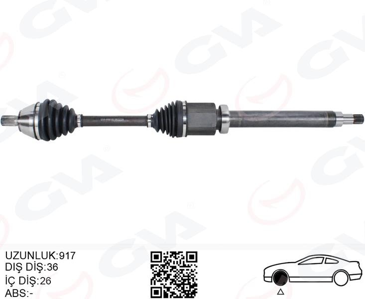 GVAÖn Aks Komple Sag Volvo S40 Volvo Iı 1.6 D2 10 12 V50 1.6 D2 10 12 C30 1.6 D2 10 12 D 4162 TGVA 4499160