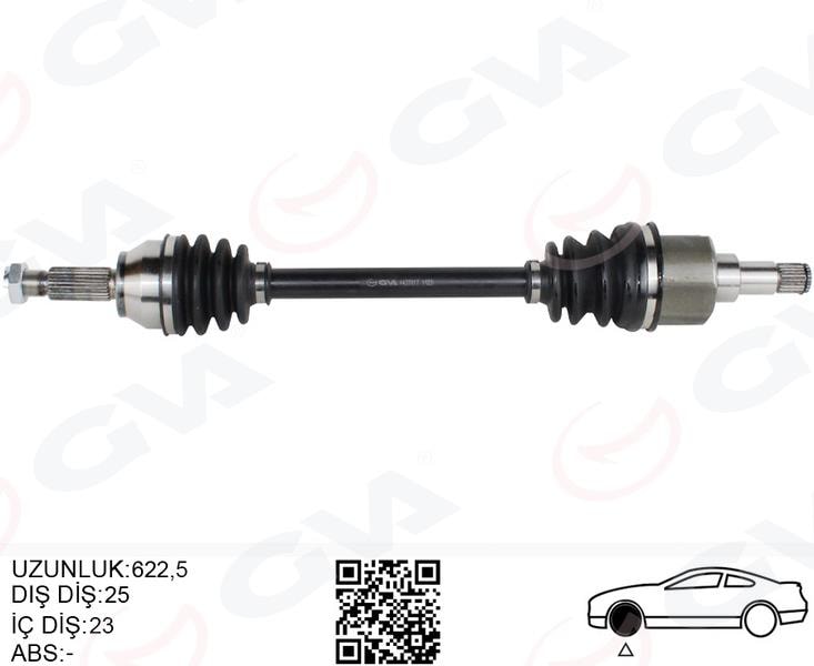 GVAÖn Aks Komple Sol Ford Fıesta / Fusıon 1.4Tdcı / 1.6Tdcı 02 11GVA 4437017