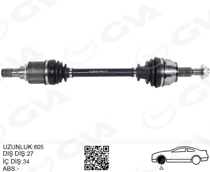 GVAÖn Aks Komple Sol Ford Focus Iıı 1.6 Tı 11 17 BenzınlıGVA 4435004