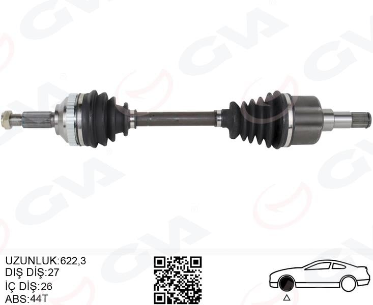 GVAÖn Aks Komple Sol Ford Mondeo I -Iı 1.6- 1.8- 2.0 93 00 AbslıGVA 4437005