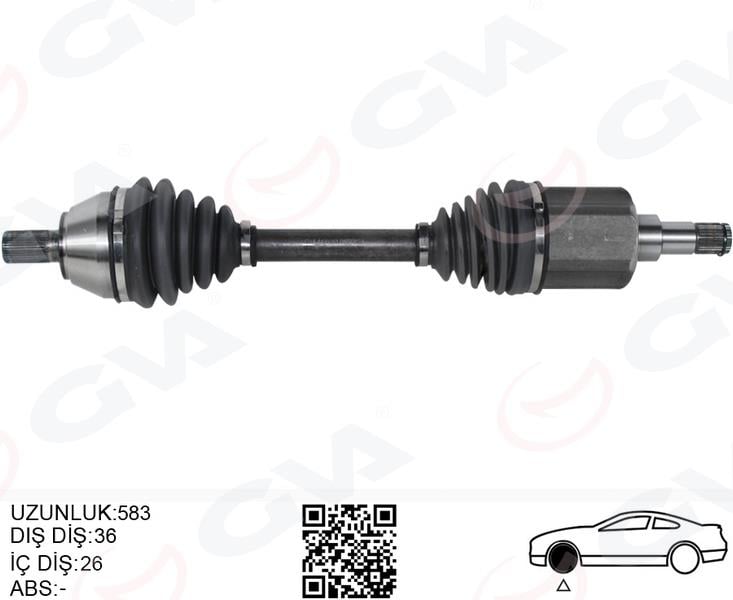 GVAÖn Aks Komple Sol Volvo C30 10 D2 S40 Iı 10 D2 V50 10 D2 Mekanik Şanzıman 6 VitesGVA 4499161