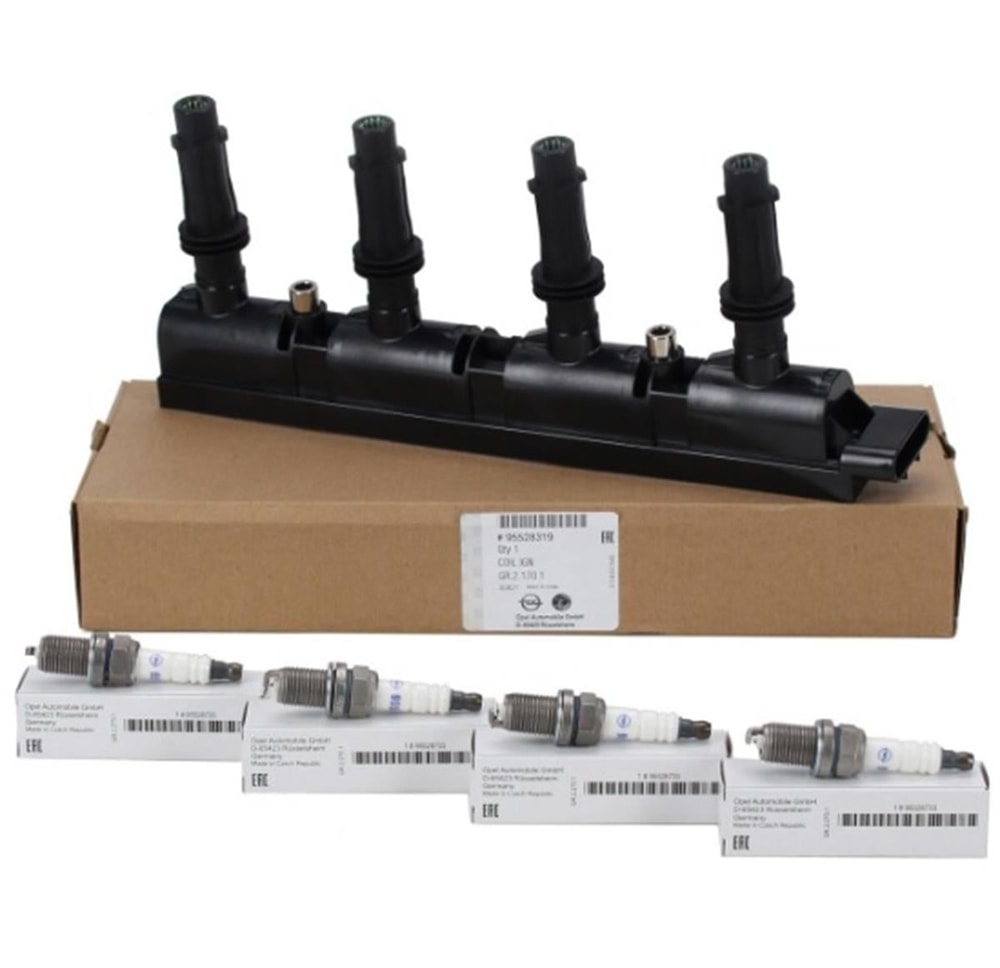 Opel Astra J 1.4 Turbo Ateşleme Bobini ve Buji Set (A14NET-B14NET) Orjinal Marka 1208123-1214066