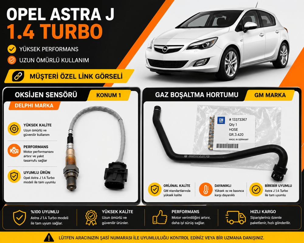 DELPİOpel Astra J 1.4 Turbo Motor Oksijen Sensörü Konum 1 Delphi Marka Opel Astra J 1.4 Turbo Gaz Boşaltma Hortumu Gm Marka55563348 - 13408385