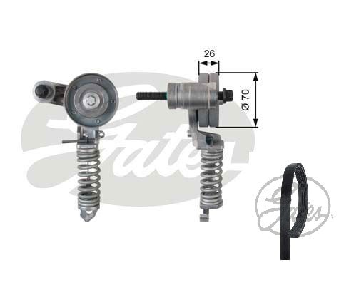 GATESOpel Corsa D 1.4 Benzinli V Kayışı Gergi Kütüğü Gates Marka 6340640 13406716340640 - 6340553